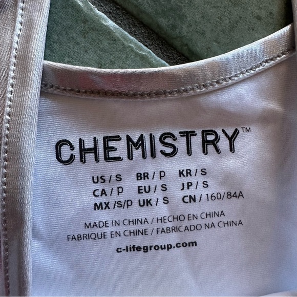 Chemistry Silver Metallic Zipper Bodysuit 
Size small - Picture 3 of 7